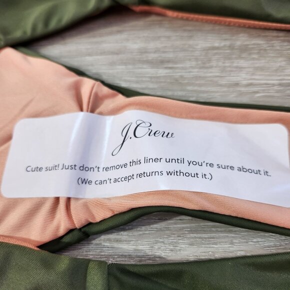 J. Crew Green Curved Waist Cheeky Bikini Bottom New With Tags Womens Size S - Picture 6 of 16